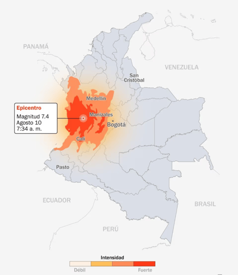 Map earthquake